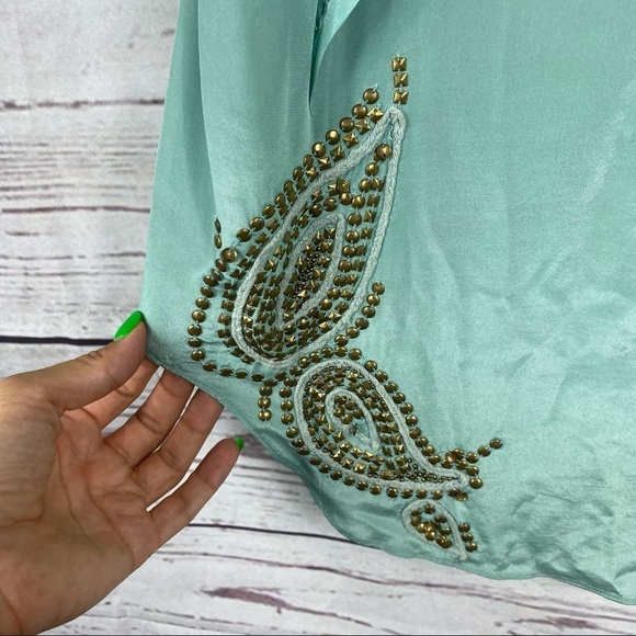 CALYPSO St Bath 100% silk sleeveless gorgeous tunic style top Sz S - Picture 2 of 11